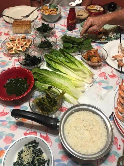 image shows the cooking result at the dinner table of the forest foraging popup